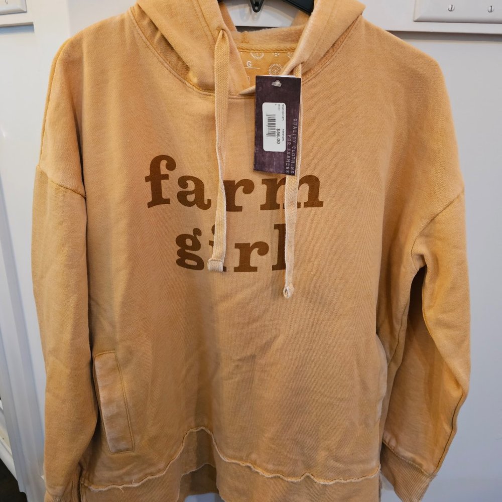 Hooded Farm Girl Sweatshirt by Turnrows